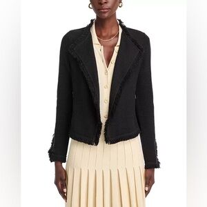 NIC+ZOE Fringe Mix Knit Jacket
